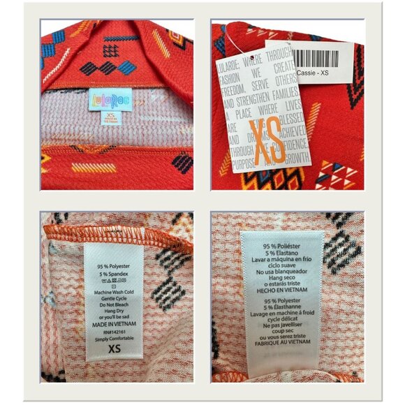 LuLaRoe Cassie Bundle of 2 Womens XS Skirts Pencil Multicolor NWT - Picture 5 of 8